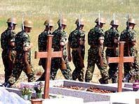 Macedonian soldiers after a funeral