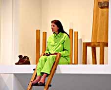 Abramovic in her performance