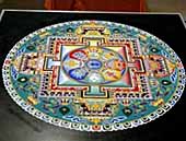 Sand painting created by a Tibetan monk
